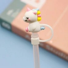 1/8pcs Cartoon Shaped Silicone Straw  Cover For Cup,Reusable Straw Cover Airtight And Dustproof Drinking Straw Cover Splashproof Straw Cute Cover Accessories Home Room Decoration Party