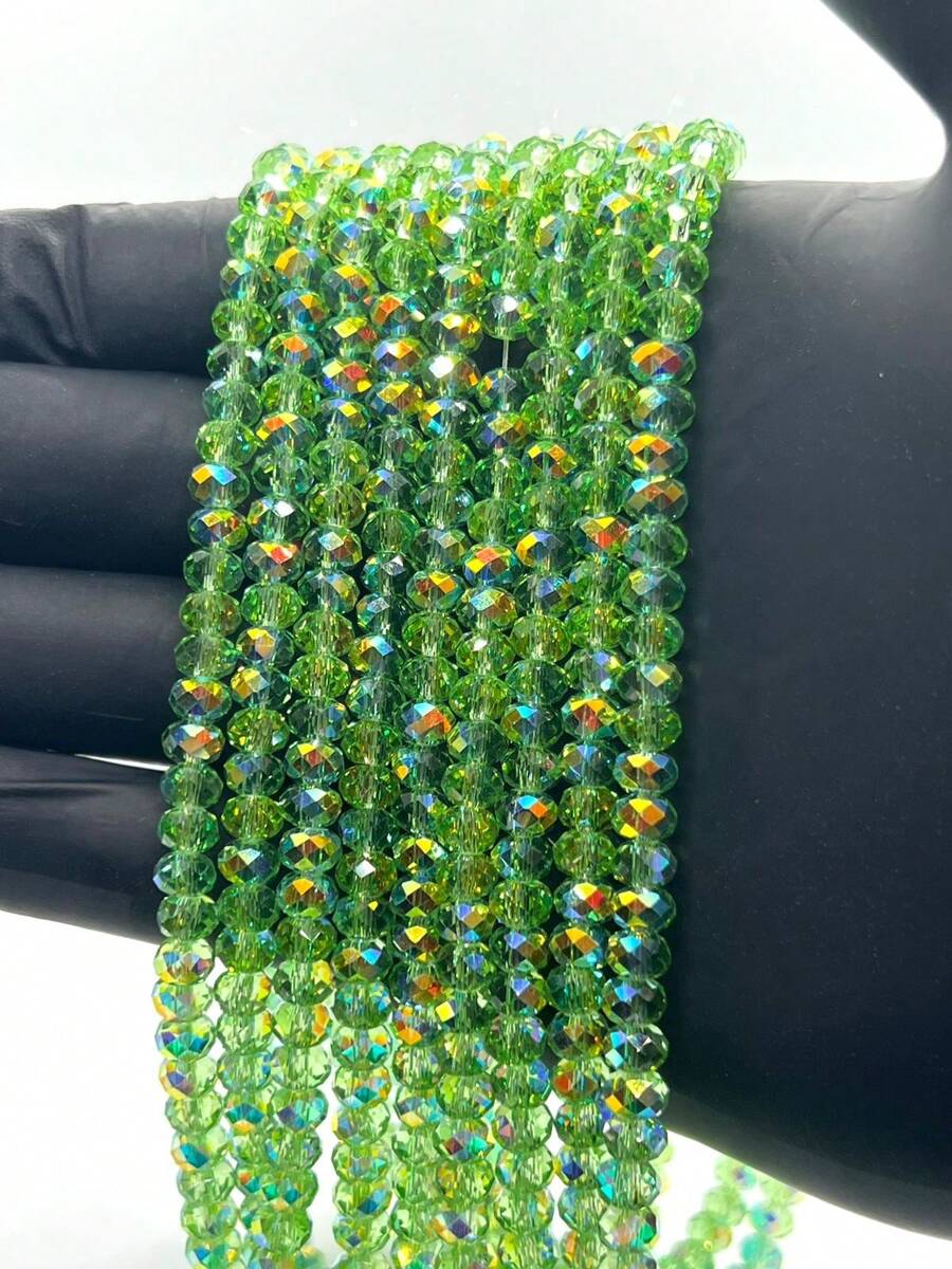 Fios de Cristal c/ Zircônia 10 fios 4mm Guia Tiaras Entremeios Bijuterias