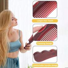 Lược chống gàu thế hệ mới, lược massage da đầu có nút bấm sáng tạo và thiết kế răng rỗng, lược chải tóc làm sạch tóc Healthier Beauty, tay cầm tiện dụng, thích hợp để loại bỏ gàu, dầu mỡ và bụi bẩn Boy Valentine Heart Valentine - nâu đỏ - Xem 8