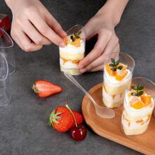 5/10/20 pièces Mini-coupes à dessert 2,5 oz/70 ml, bols à dessert 70 ml, bols à dessert ronds en plastique, bols de service réutilisables transparents pour desserts, poudings, mousses