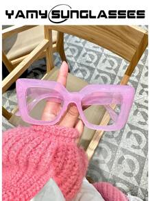 2pcs/3pcs Retro Square Frame Fashion Optical Glasses For Women, Suitable For Using Smartphones, Computers, Photographing And Accessorizing - Anti-blue Light - View 16
