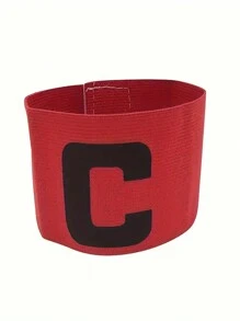 1 pieza Brazalete de capitán con cierre de gancho y bucle, parche elástico para brazo para juegos deportivos