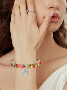 1PC Valentine's Day Gift For Teacher Apple Bracelet, Mother's Day Gift For Teacher, Christmas Gift For Teacher Apple Bracelet, Teacher's Day Gift For Teacher, Thanks Gift For Teacher, Mom, Mother, Mother's Day, Gift