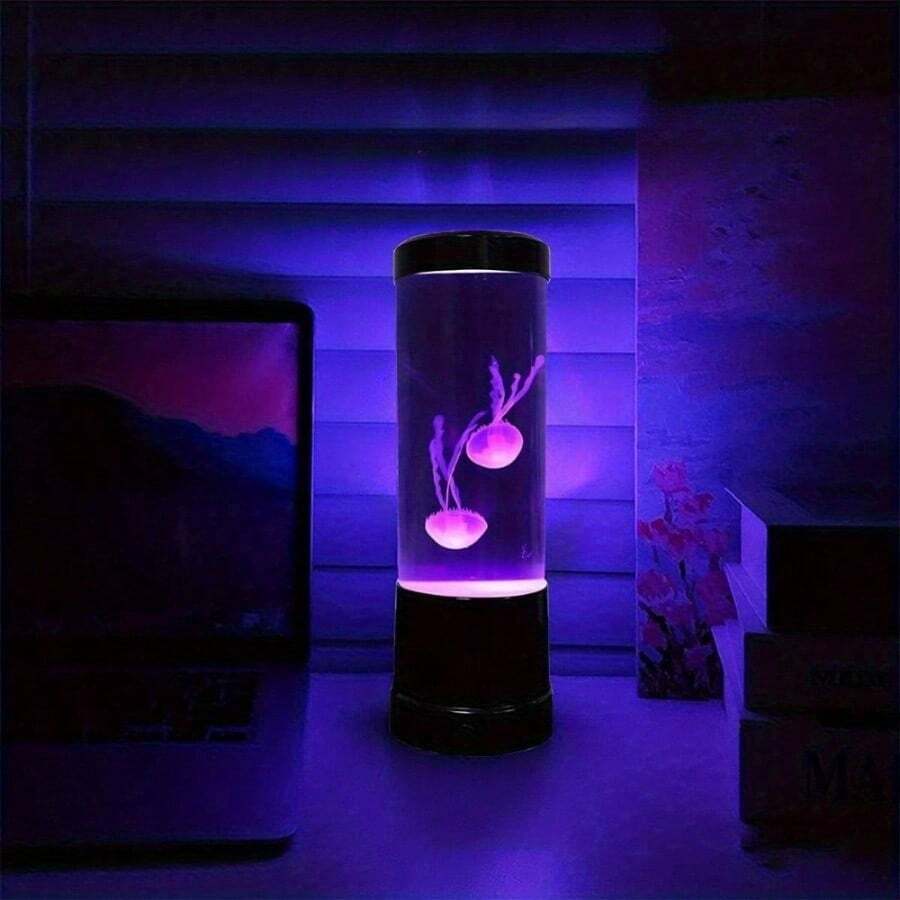 LED Jellyfish Lava Lamp, 7 Color Changing Aquarium Light, Home Decoration Night Light, Can Be Used As Birthday Gift Or Christmas Gift. - 高級款式(8.86 * 3.15 吋) - 查看 1