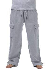 Pro Club Men's Heavyweight Fleece Cargo Pants - Army Green - View 1