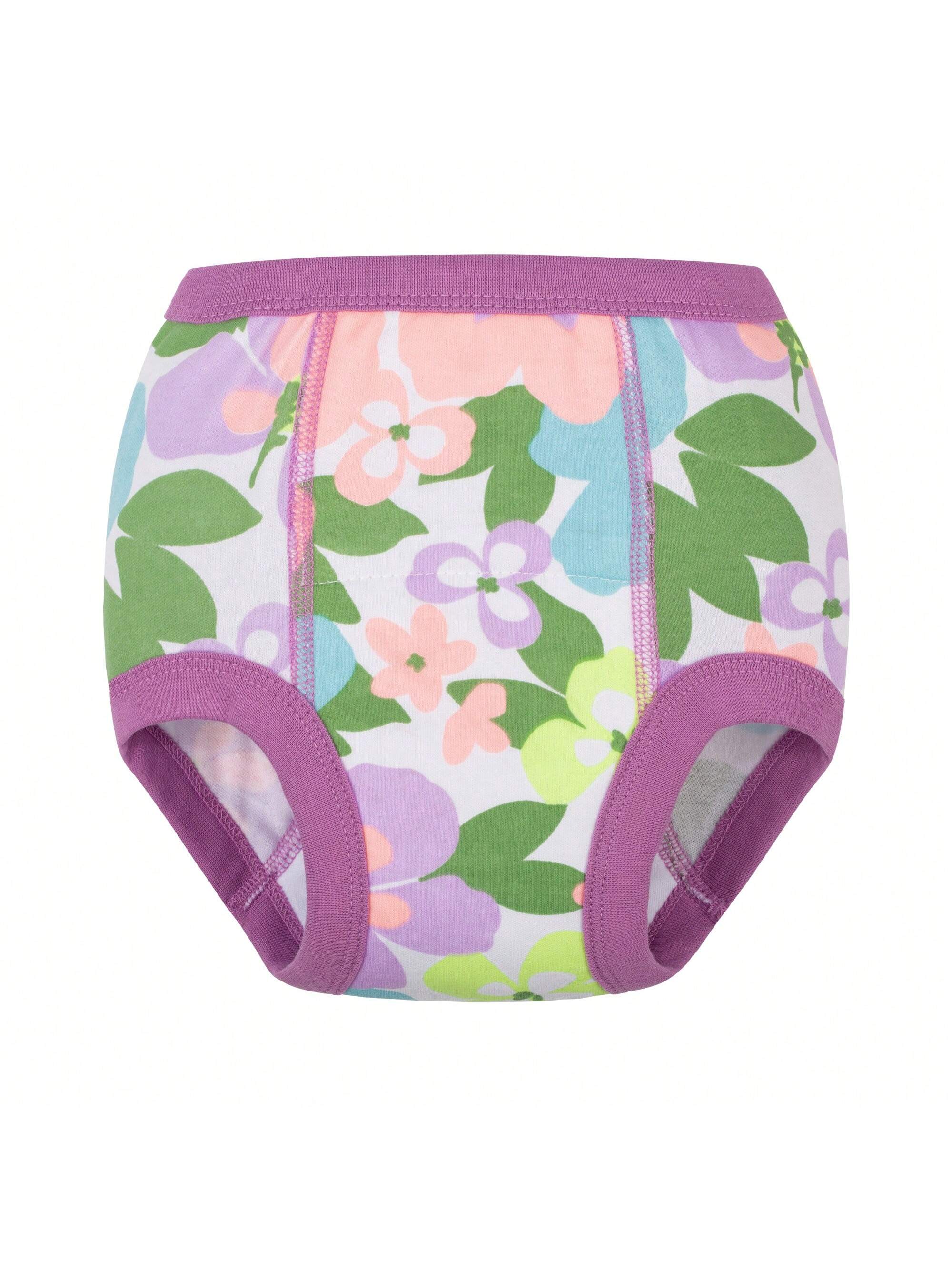 10-Pack Baby Girls' Potty Training Pants, 100% Cotton Absorbent Training Underwear For Toddlers, Soft & Comfortable, 12 Months - 5 Years