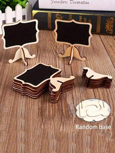1/5/10pcs Mini Chalkboard With Stand, Tabletop Display Board, Message Board Sign For Wedding, Birthday Party, Table Number, Food Labels, And Special Event Decoration, Cheese Cake Tag