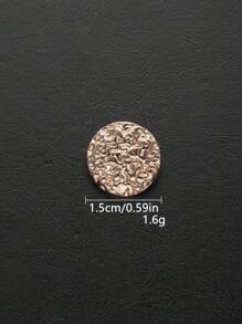 Set de 6/12 botones metálicos redondos con textura de piedra convexa, botones decorativos versátiles para abrigos, suéteres, chaquetas informales, zapatos, sombreros, manualidades DIY