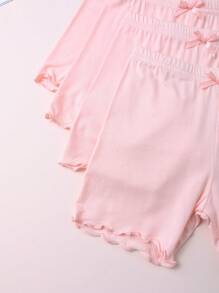 4 stuks zachte modal geplooide strik elastische taille shorts voor kinderen