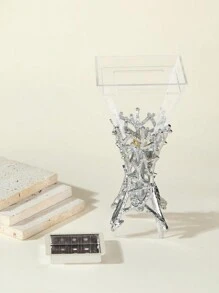 Transparent Geometric Luxury Alloy Incense Burner, Suitable For Gifts Birthday Graduation