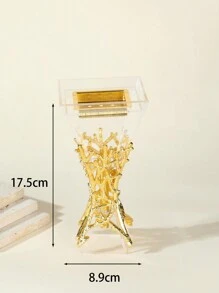 Transparent Geometric Luxury Alloy Incense Burner, Suitable For Gifts Birthday Graduation