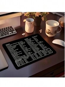 1pc Keyboard Shortcuts Mouse Pad For Microsoft Word And Excel (PC/Windows) - Thicker Non-Slip Rubber Base - Multicolor - View 1
