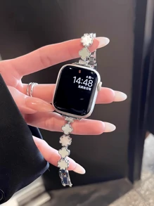 1pc Metal Polygonal Strap Compatible With Apple Watch Band 38/40/41/42/44/45/49mm Compatible With Apple Watch Strap Series Ultra/SE/9/8/7/6/5/4/3/2/1