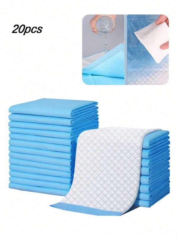 20/50/100 Piezas Almohadillas desechables para incontinencia femenina - Almohadillas de cuidado a prueba de fugas para adultos, ancianos, cuidados posparto y mascotas - Protección súper absorbente e impermeable