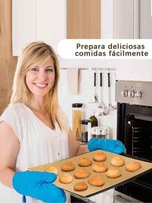 Reusable Oven Paper, 4 Pieces Permanent Oven With Nonstick Coating Heat Resistant Oven Paper (15.7inch X 23.6inch)Suitable For Baking Pans, Cake Molds