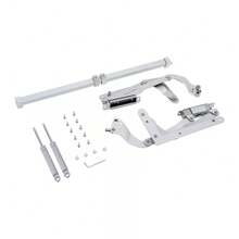 Hinges Up Stay Door Lift Hardware Fitting Pneumatic Arm Door Mount Cabinet Door W/ Adjustable Bracket Pneumatic Arm Hinge