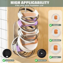 2 piezas Organizador de tapas de turmix mejorado, gancho para tapa de turmix Yeti, gancho autoadhesivo o para perforar para tapas de turmix para organizadores y almacenamiento de cocina, regalos de cumpleaños, aniversarios de bodas, decoraciones de Halloween, disfraces de Halloween, decoración de otoño, decoración de festivales, Navidad