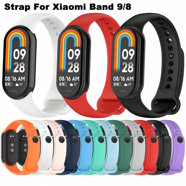Cinturino in silicone compatibile con Xiaomi Mi Band 8/9, braccialetto di ricambio per orologio sportivo, cinturino per polso per MiBand 9/8 Smart Watch