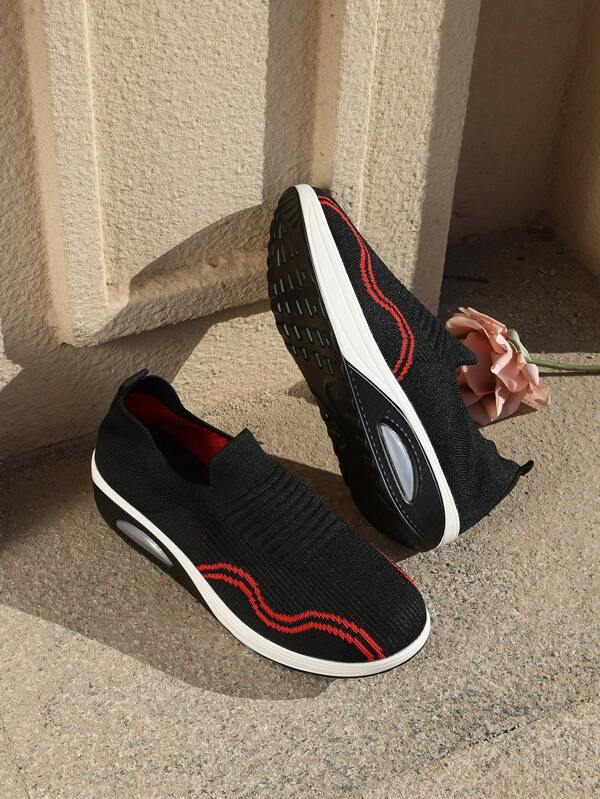 Tênis esportivos casuais e de corrida da moda feminina, malha respirável, almofadado, plataforma confortável, tênis multifuncional, ioga, fitness, ao ar livre