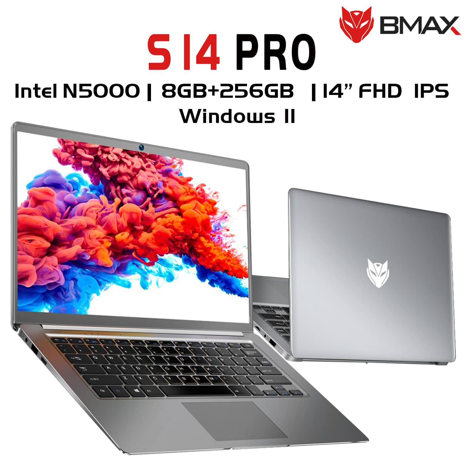 BMAX Notebook BMAX S14 PRO / Intel N5000 / 8GB( LPDDR4) RAM 256GB SSD / 1920*1080 Laptop de 14 pulgadas / Windows 11 / Wifi USB+Mini  /Batería de 38Wh/Luz de 1,28 kg/PC portátil