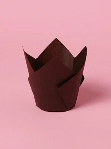LIFETALK Solid Tulip Paper Muffin Cake Baking Cups