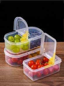 1pc Flip-Lid Food Storage Container, Kitchen Fridge Spice, Seasoning, Fruit, Herb, Vegetable Airtight Sealing Container, Portable Bento Lunch Box, Perfect For Home And Kitchen