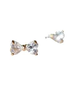 1 Pair S925 Sterling Silver Cubic Zirconia Bowknot Stud Earrings, Versatile Jewelry Accessories, Gifts For Girlfriends & Best Friends