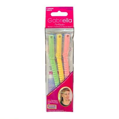 KIT PERFILADORES GABRIELLA CON EXELENTE FILO NAVAJA JAPONESA SET CON 3 PIEZAS PARA REMOVER EL ECCESO DE CEJA DEFINIR Y DARLE TU PROPIO ESTILO