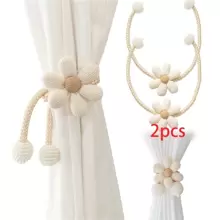 2 pièces Embrasses de rideau avec perles, supports de rideau de décoration pour la maison, pour la chambre à coucher et le salon