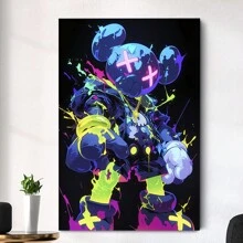 KAW Creative Graffiti Art Canvas, Street Style Hip Hop Wall Art, Suitable For Bedroom, Kitchen, Dining Room, Living Room, Office, And Other Home Wall Decorations