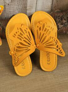 Kids Fashion Casual Outdoor Symmetric Butterfly Soft Bottom Non-Slip Slippers Children Spring Summer Beach Sandals