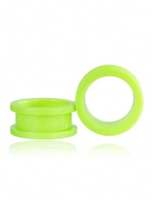 Fashion Body Jewelry Acrylic Pinkycolor Ear Gauges Y2K Jewelry Screw Ear Plugs Unisex Piercing Jewelry Suitable For Wearing Or As A Gift