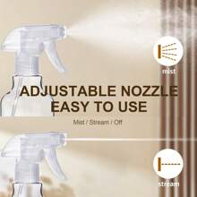 2 Pcs Plastic Spray Bottles, 6.8 Oz,250ml Mist & Stream, Heavy Duty Spraying, Empty Water Spray Bottle For Cleaning Solutions, Essential Oils, Hair, Plants, BBQ, Cat Dog Behavior Correction (Clear)