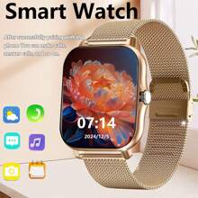 Smart Watch, Wireless Call/Dial, Multiple Sports Modes, Call Alert & Rejection, Message Reminder Display, Suitable For Men And Women, Compatible With IOS/Android - Gold - View 16