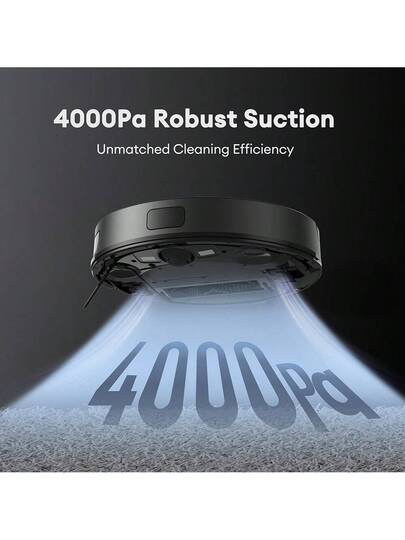 Ultenic D10 Robot Stofzuiger Cleaner, 15mins Fast LiDAR Mapping, 4000Pa Suction, 120mins Runtime, Auto Boost On Carpet, No Go Zone, Schedule, Si.Ri/Alexa/APP Remote Control, Hardwood, Tile, Etc. view 5
