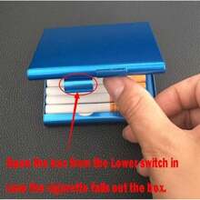 1pc Customized Signature 20-Slot Fashion Double Layer Metal Cigarette Case Holder - Multicolor - View 6