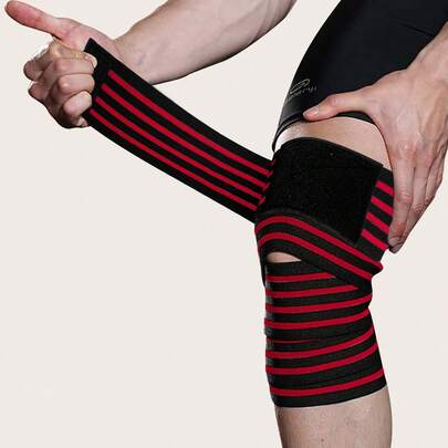 1pc Spiral Compression Knee Strap With High Elasticity, For Fitness, Weight Lifting, Hiking, Running, Cycling, Breathable Sports Knee Support Brace Gym Accessories Knee Support Sports Knee Pads Gym Knee Pads