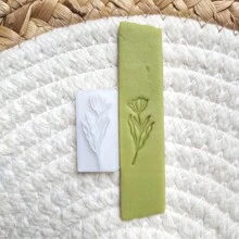 Molde de arcilla polimérica con forma de hoja fresca para hacer pendientes, herramienta de manualidades para dar forma y moldear colgantes con diseño de patrón de planta verde