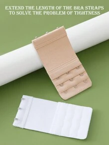 3/4/12件弹力胸罩扣内衣延长扣2/3/4钩扣胸罩调整背扣内衣排扣延长扣 - 彩色 - 查看 4