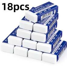 12/6/10/18/24/60pcs Simple White Eraser, Special Eraser For Exam, Pencil Writing, Wipe Clean Without Leaving Traces Creative Stationery Office Gifts,3.8cm*1.8cm Back To School