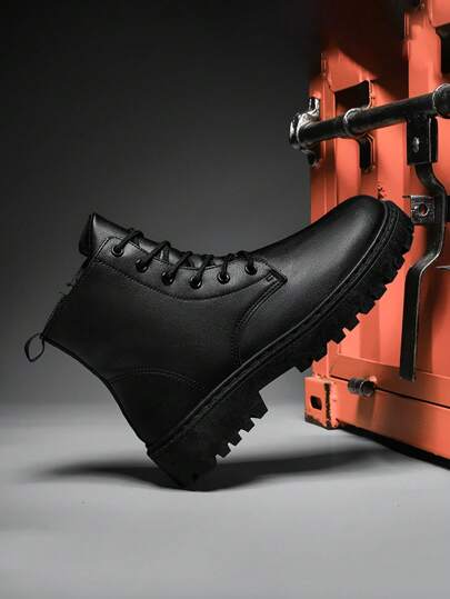 Höst/vinter högtopp mångsidiga stövlar, mäns avslappnade låga arbetskläder, nytt mode mångsidiga fritidssneakers