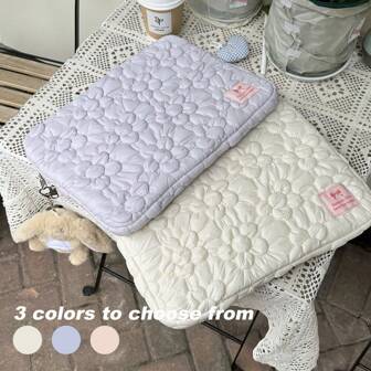 1PC Korean Embroidered Bubble Blossoms Tablet Computer Bag 11/13/15 Inch Laptop Storage Bag Inner Bag Super Soft And Comfortable To Handle Back To School
