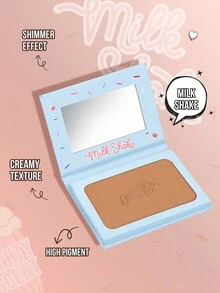 MISSLYN 1PC Milk Shake Blush With Mirror, Highly Pigmented, Blendable, Smooth Texture, Powder Blush, Shimmer Finish, Daily Wear, Party, Y2K & Gift - #6 - View 5