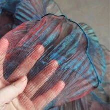 2 tailles Matiére décorative en tissu mousseline plissé dégradé style sirène