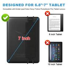 Alça de Mão Segura para Kindle e E-Reader - Suporte Agarrador de Dedo para Kindle Paperwhite/Kobo Clara/BQ/Toline Shine/ Vision/Pocketbook/ Tablet E-Book de 6"-6.8"-7" - Alta Elasticidade