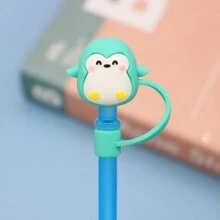 1/8pcs Cartoon Shaped Silicone Straw  Cover For Cup,Reusable Straw Cover Airtight And Dustproof Drinking Straw Cover Splashproof Straw Cute Cover Accessories Home Room Decoration Party