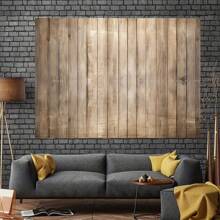 2D Flat Seamless Vintage Wood Grain Polyester Backdrop, Retro Wooden Photography Background, Suitable For Portrait, Party Decor, Photo Studio Banner, Photography Studio, General And Tailgate Party Banner Decoration