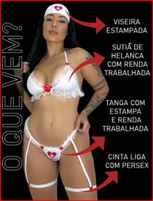 Doctor Set With Persex Garter Belt Lace Lingerie Sensual Sexy Nurse Costume - 白色 - 查看 2
