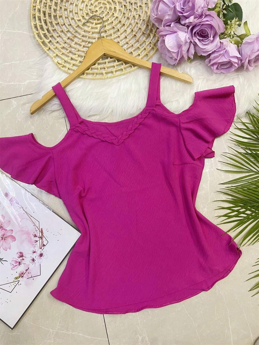 Women Tank Tops & Camis - 玫紅色 - 查看 1