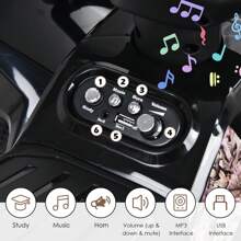 Homasis 6V 4 Wheels ATV Quad Ride On Car Kids Ride-On Toy W/ Music Horn LED Light - Black - View 6